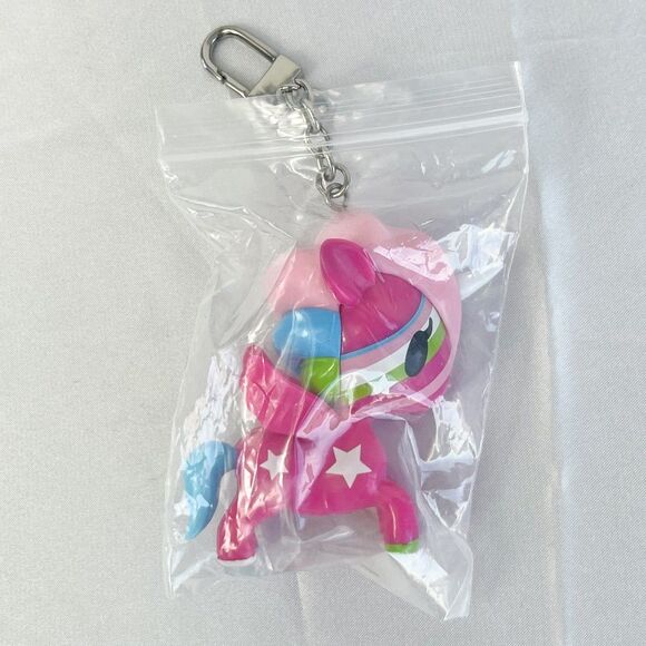 Rare Tokidoki Robbery Unicorno Bag Charm Keychain Vintage 2014 Pink Comet HTF - Picture 9 of 9
